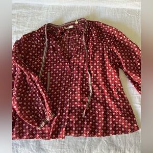 Dôen Floral Red Blouse